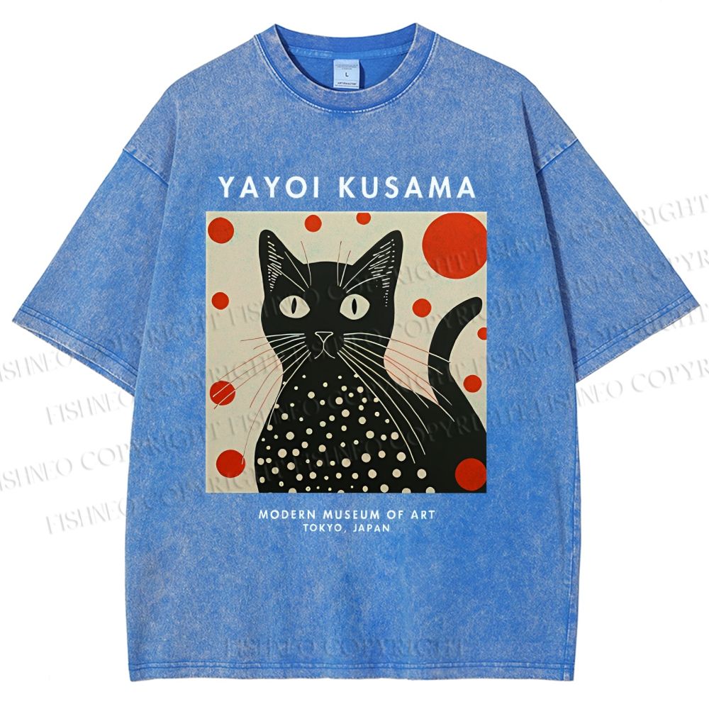 Unisex Yayoi Kusama Printed Washed Tee