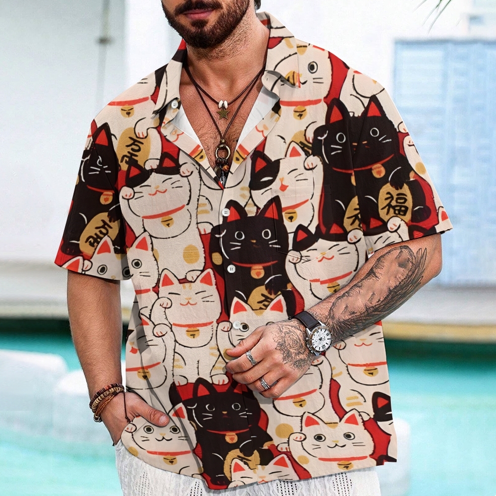  Lucky Cat Aloha Hawaiian Shirt