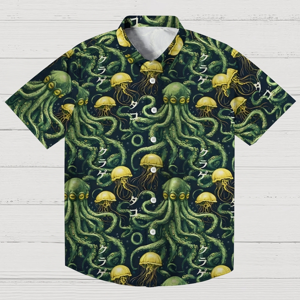 Tokyo-Tiger Mystical Octopus Aloha Hawaiian Shirt