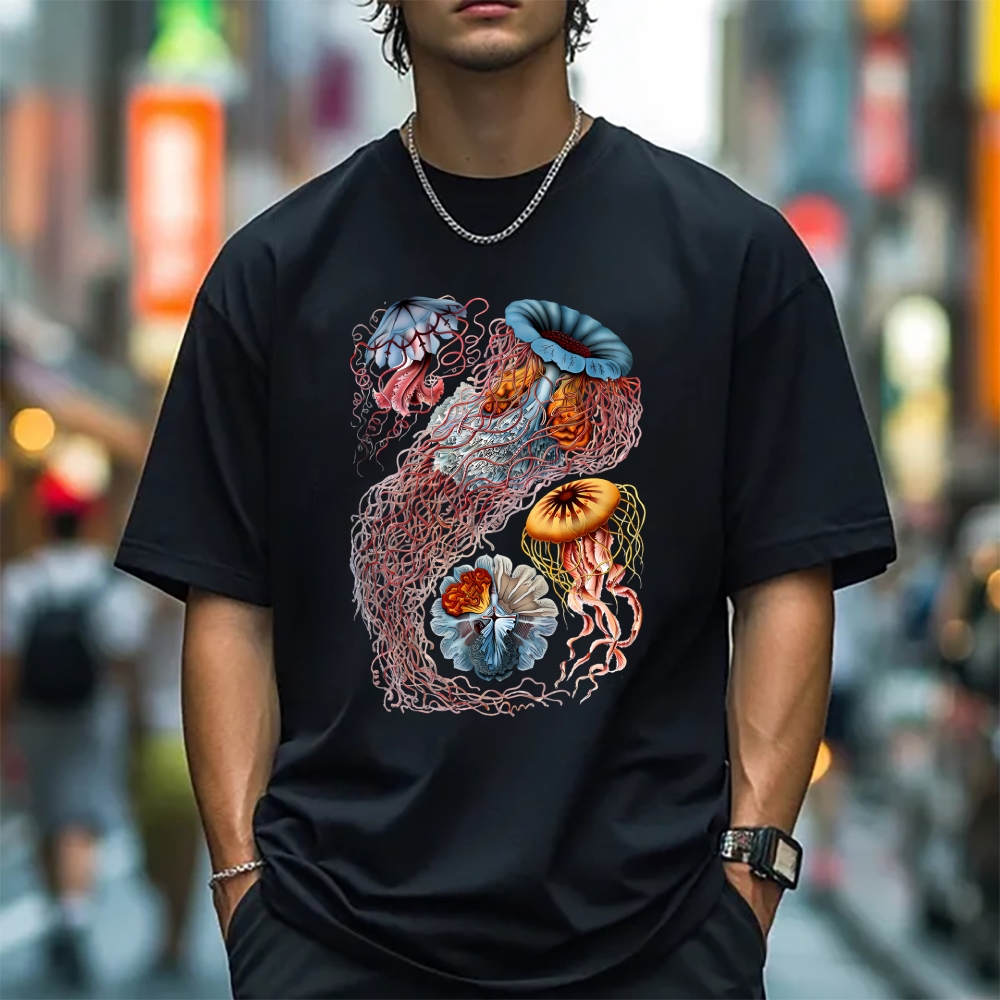 Unisex Ocean Jellyfish Print T-Shirt