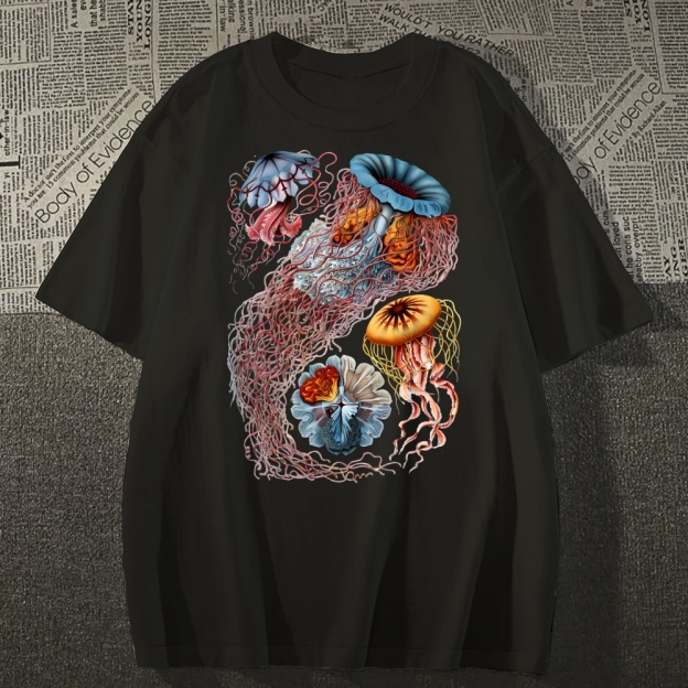 Unisex Ocean Jellyfish Print T-Shirt