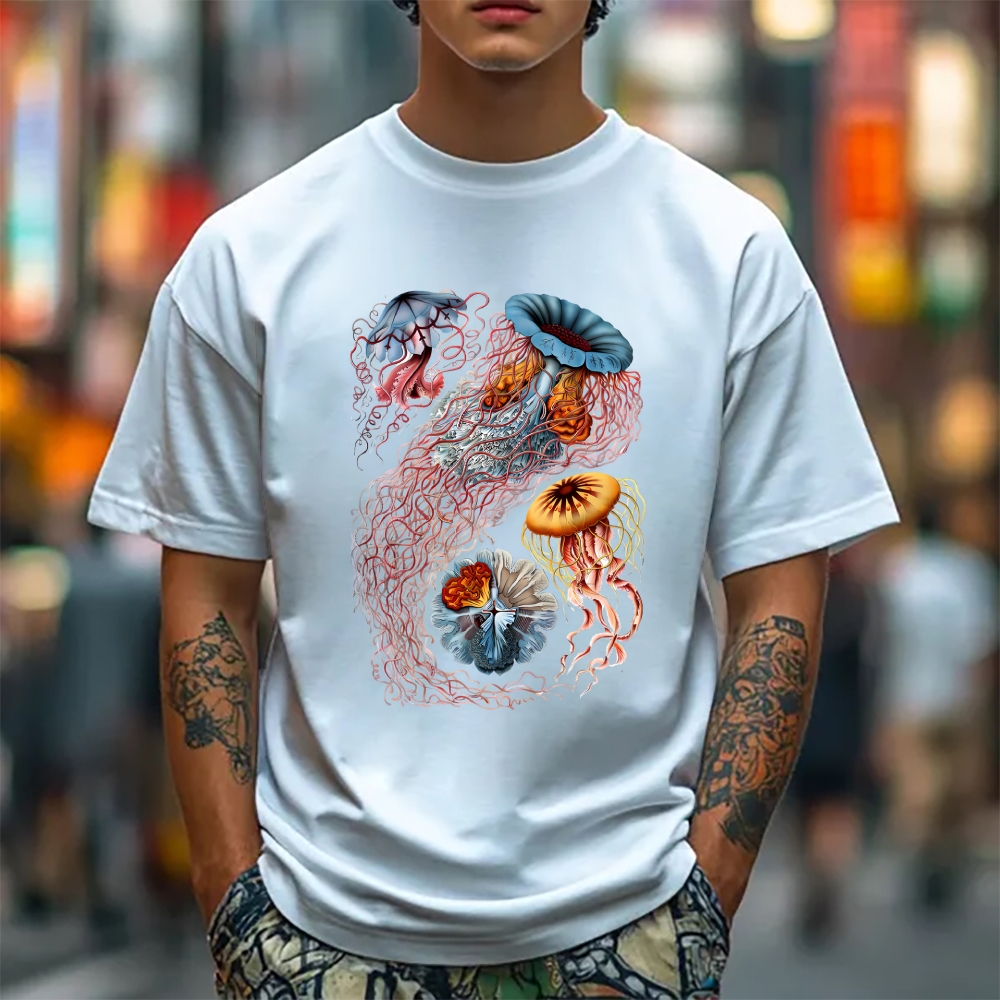 Unisex Ocean Jellyfish Print T-Shirt