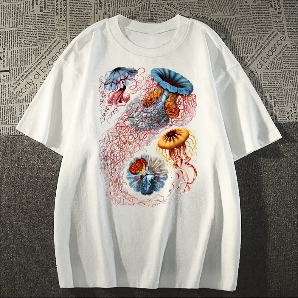 Unisex Ocean Jellyfish Print T-Shirt