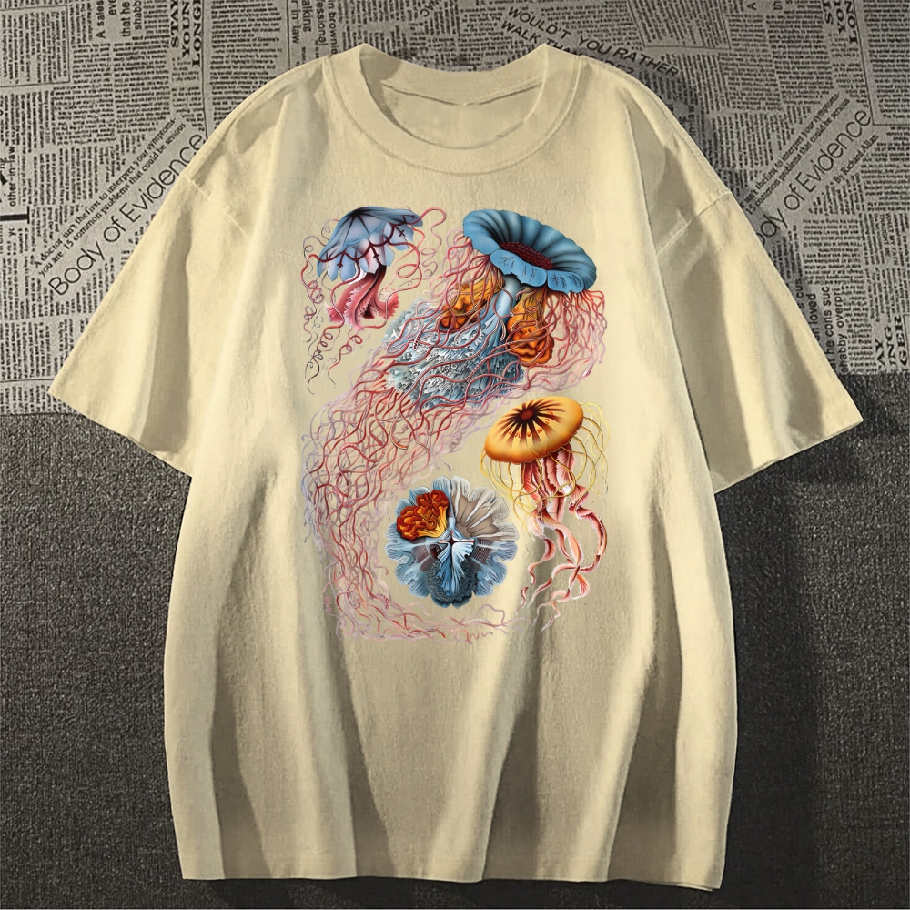 Unisex Ocean Jellyfish Print T-Shirt