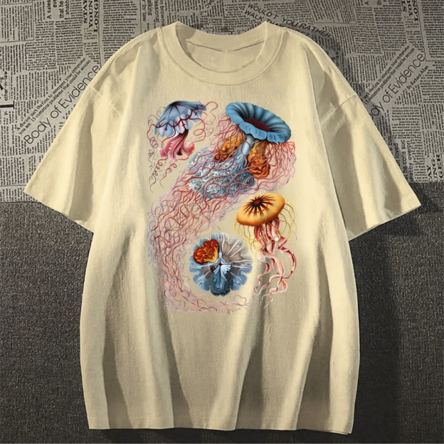 Unisex Ocean Jellyfish Print T-Shirt