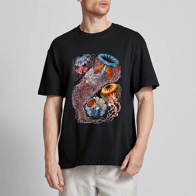Unisex Ocean Jellyfish Print T-Shirt