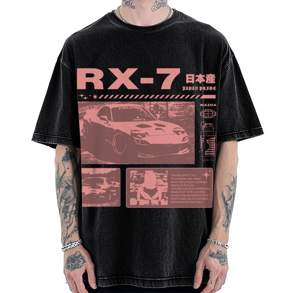 Japanese racing car RX7 Vintage Washed T-shirt