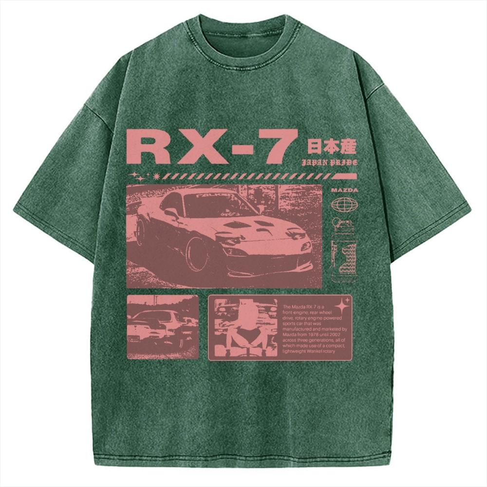 Japanese racing car RX7 Vintage Washed T-shirt