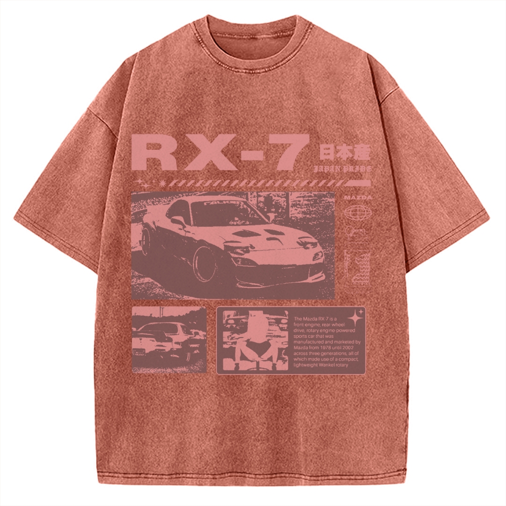 Japanese racing car RX7 Vintage Washed T-shirt