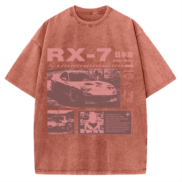 Japanese racing car RX7 Vintage Washed T-shirt