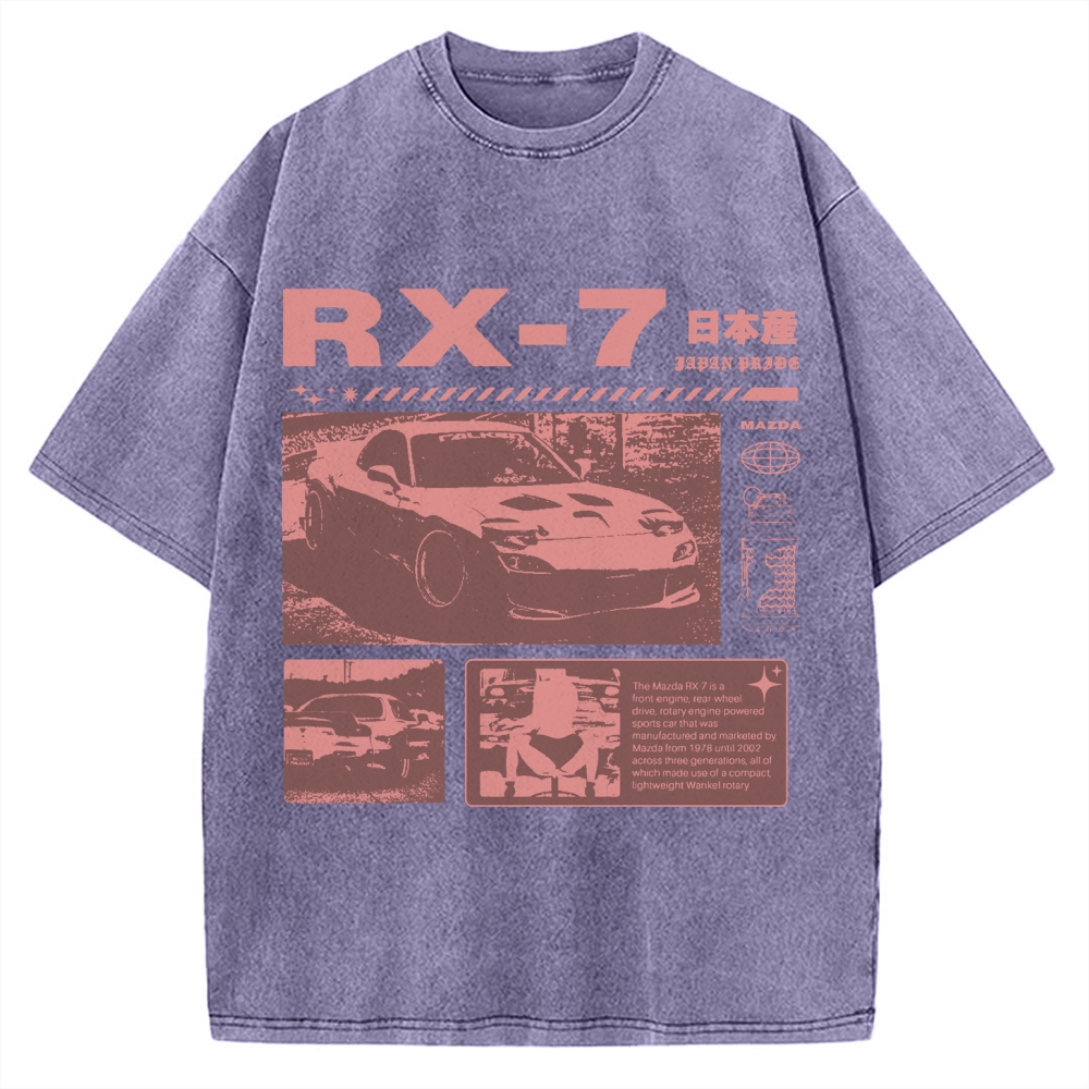 Japanese racing car RX7 Vintage Washed T-shirt