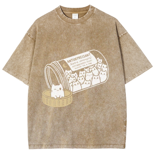 Kitty Cat Script Vintage Washed T-shirt