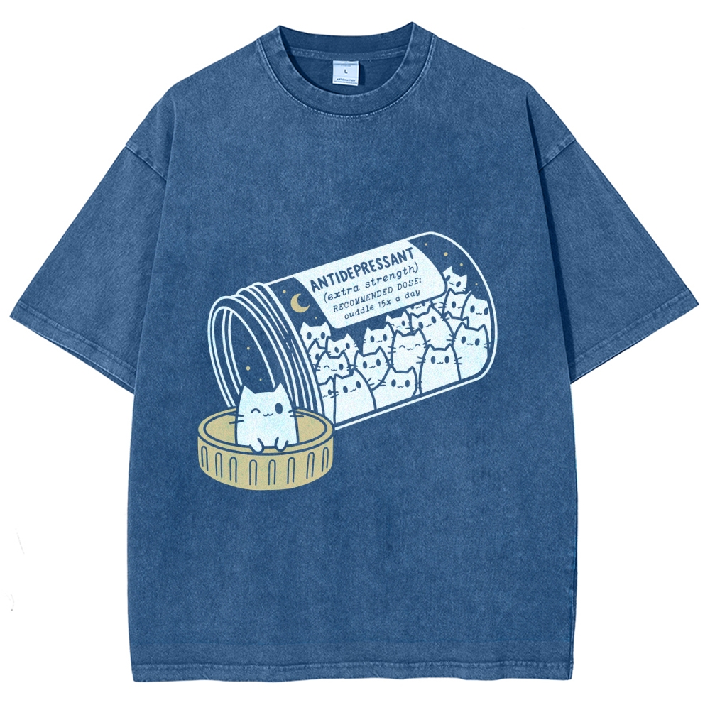 Kitty Cat Script Vintage Washed T-shirt