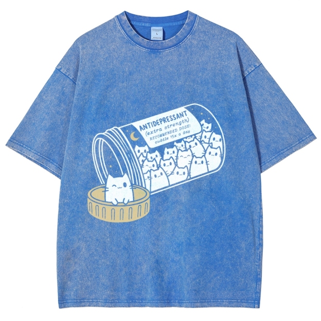 Kitty Cat Script Vintage Washed T-shirt