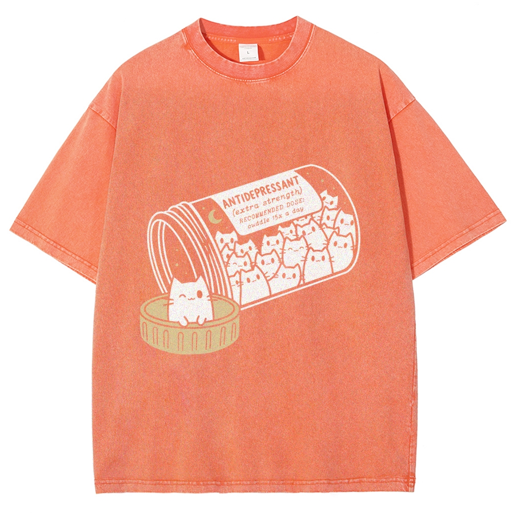 Kitty Cat Script Vintage Washed T-shirt