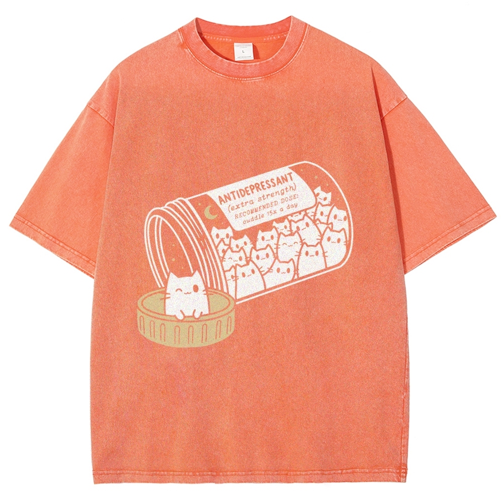 Kitty Cat Script Vintage Washed T-shirt