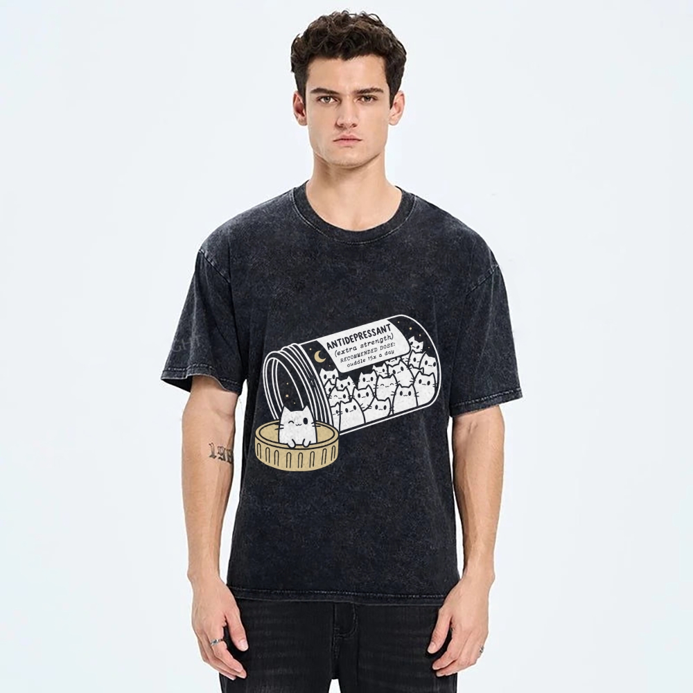 Kitty Cat Script Vintage Washed T-shirt