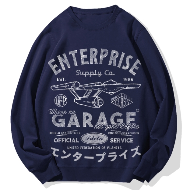 Enterprise Starship Cotton Sweatshirt