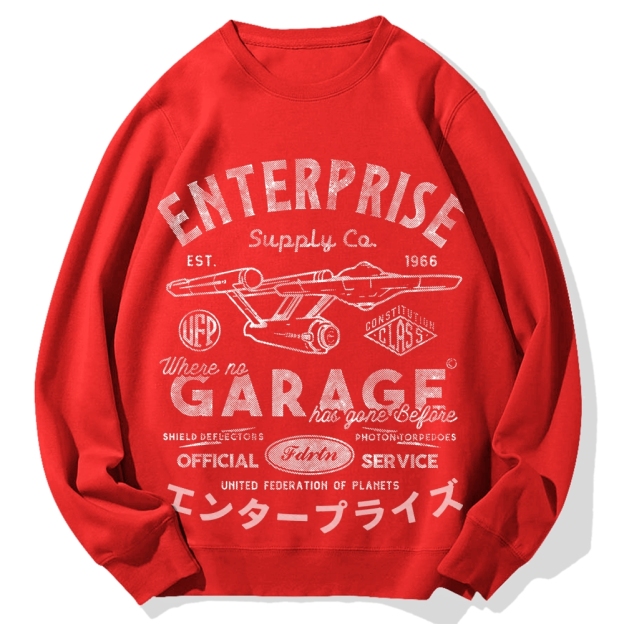 Enterprise Starship Cotton Sweatshirt