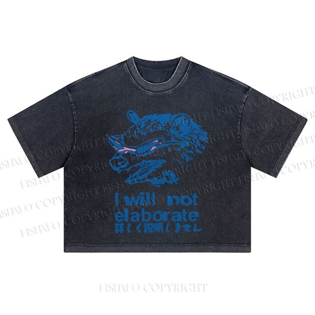 Japanese Raccoon Will Not Elaborate Washed Cropped T-Shirt