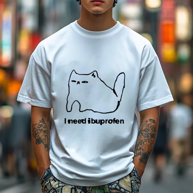 I Need Ibuprofen Funny Cat Unisex T-shirt