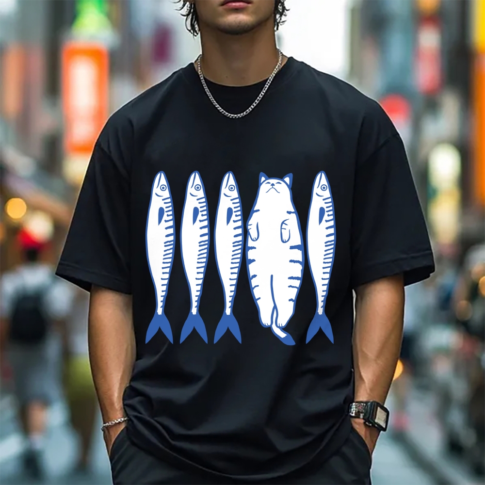 White Cat Company Cotton casual T-shirt