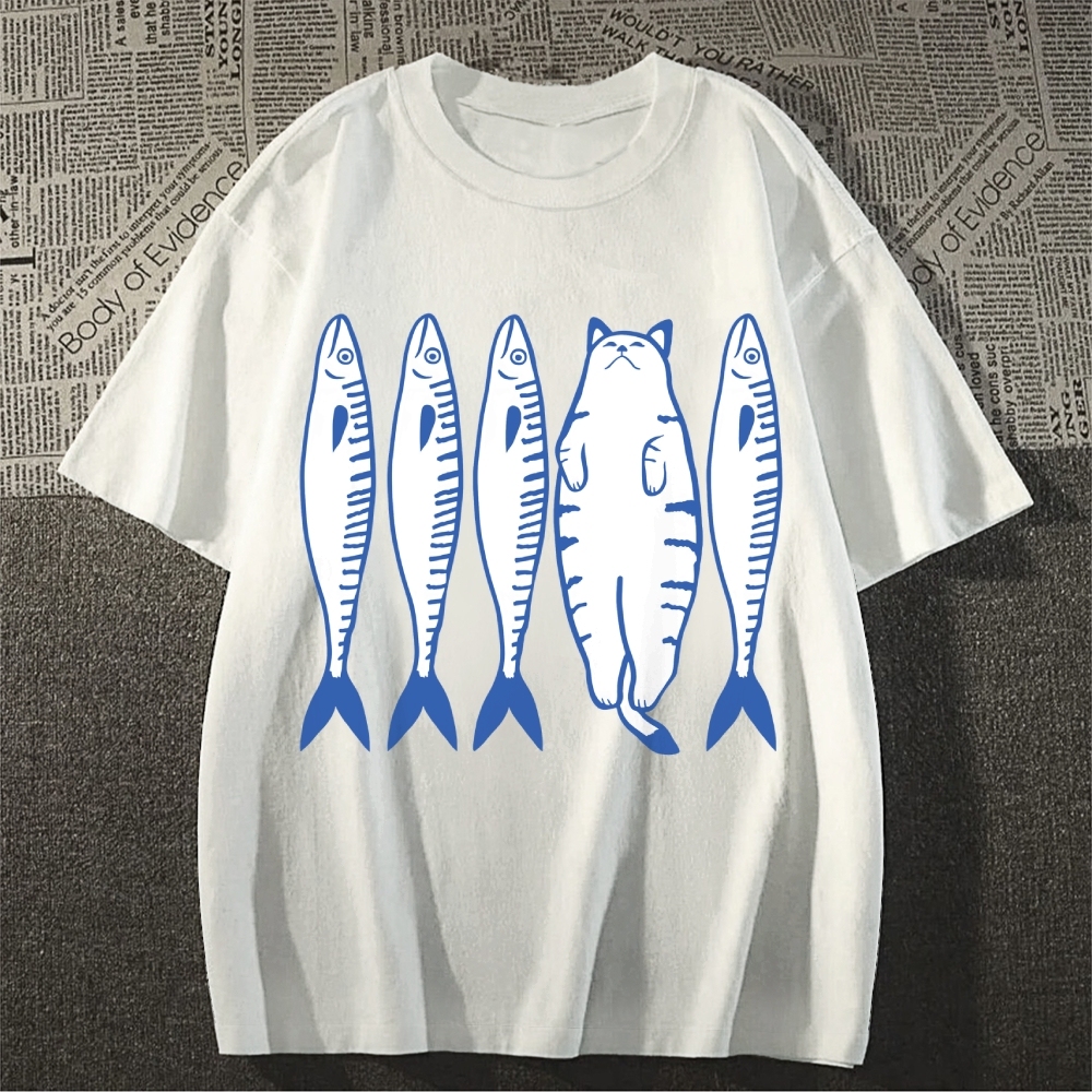 White Cat Company Cotton casual T-shirt