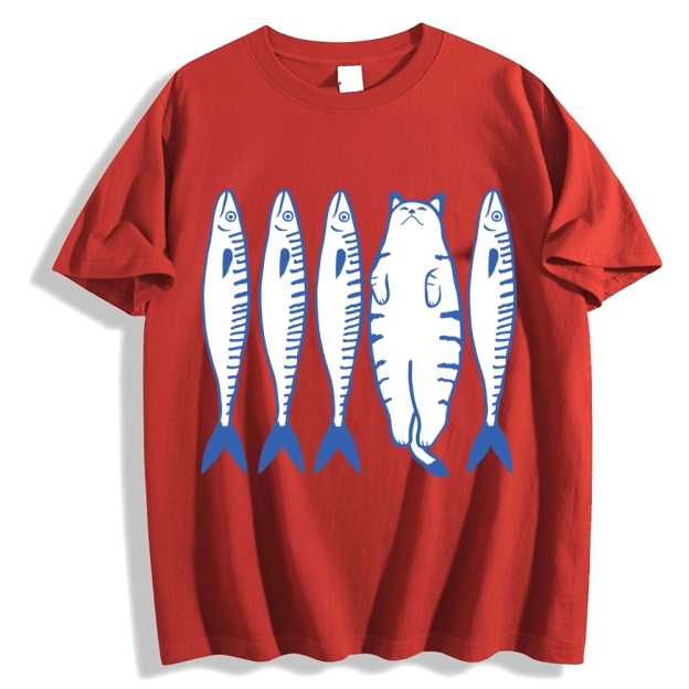 White Cat Company Cotton casual T-shirt