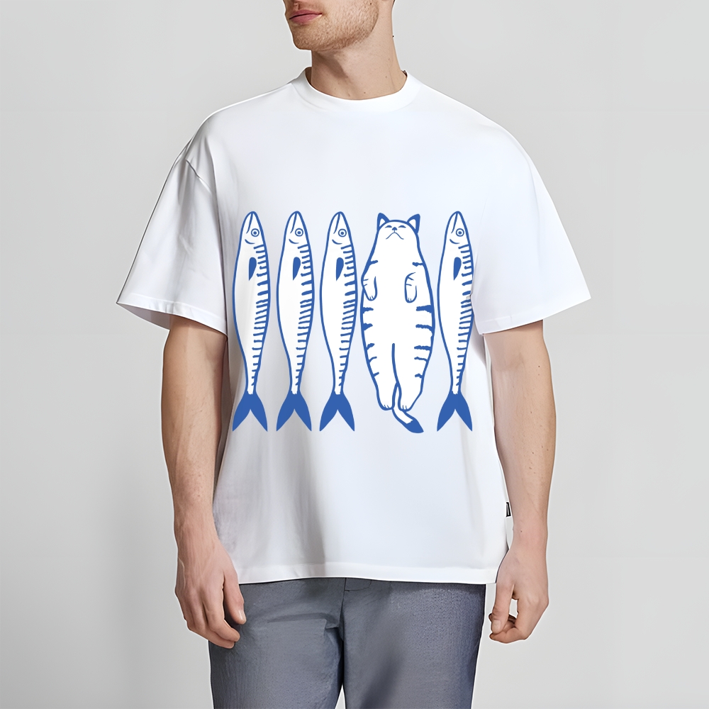 White Cat Company Cotton casual T-shirt