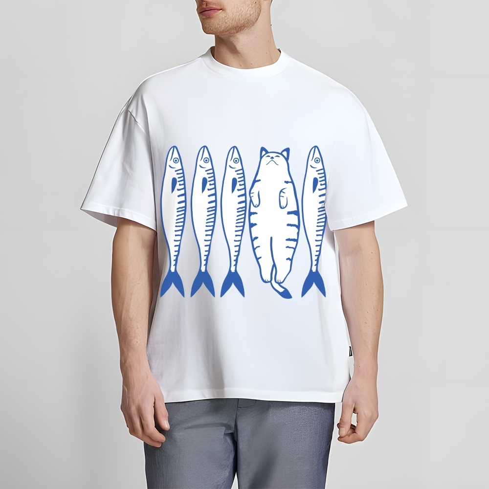 White Cat Company Cotton casual T-shirt