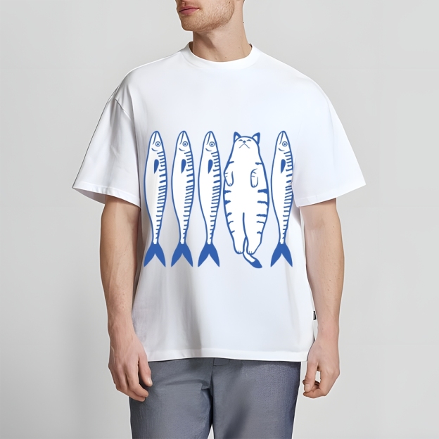 White Cat Company Cotton casual T-shirt