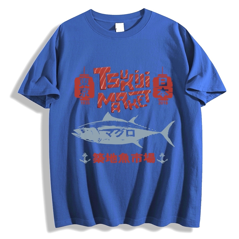 Tokyo Tsukiji Fish Market Cotton casual T-shirt
