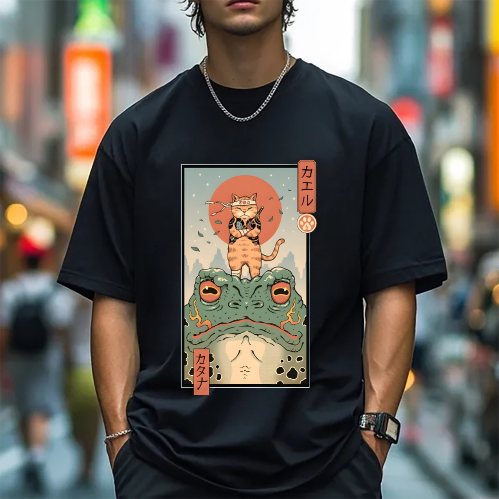 Cat Frog Japanese Style Classic Tee