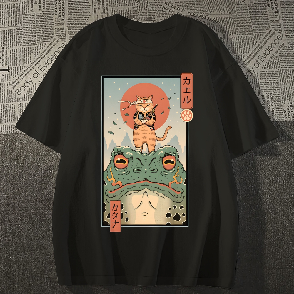 Cat Frog Japanese Style Classic Tee