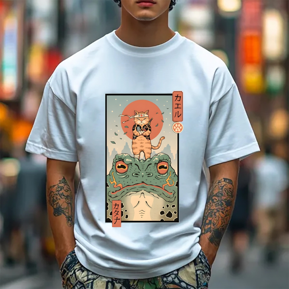 Cat Frog Japanese Style Classic Tee