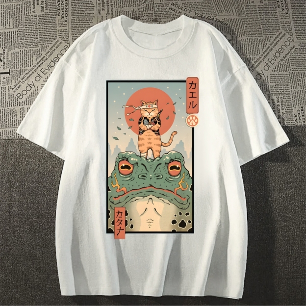 Cat Frog Japanese Style Classic Tee