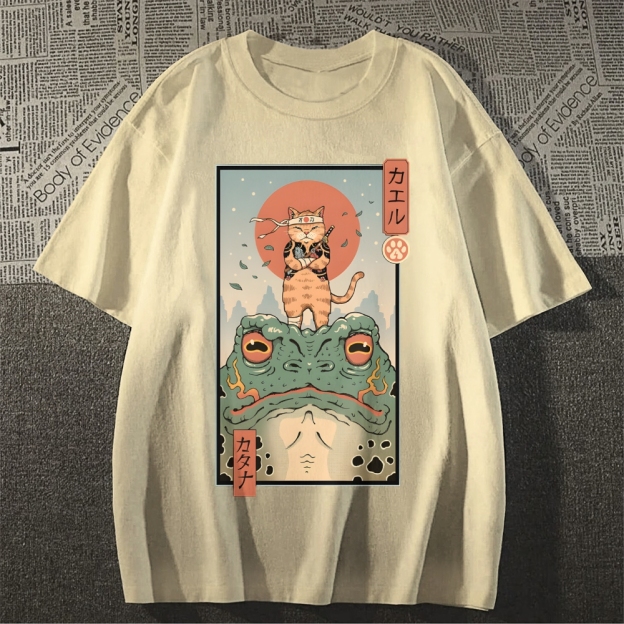 Cat Frog Japanese Style Classic Tee