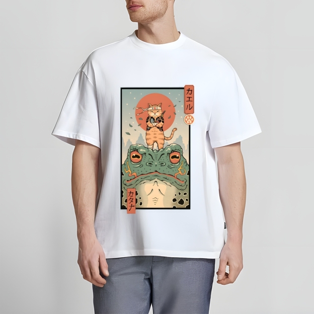 Cat Frog Japanese Style Classic Tee