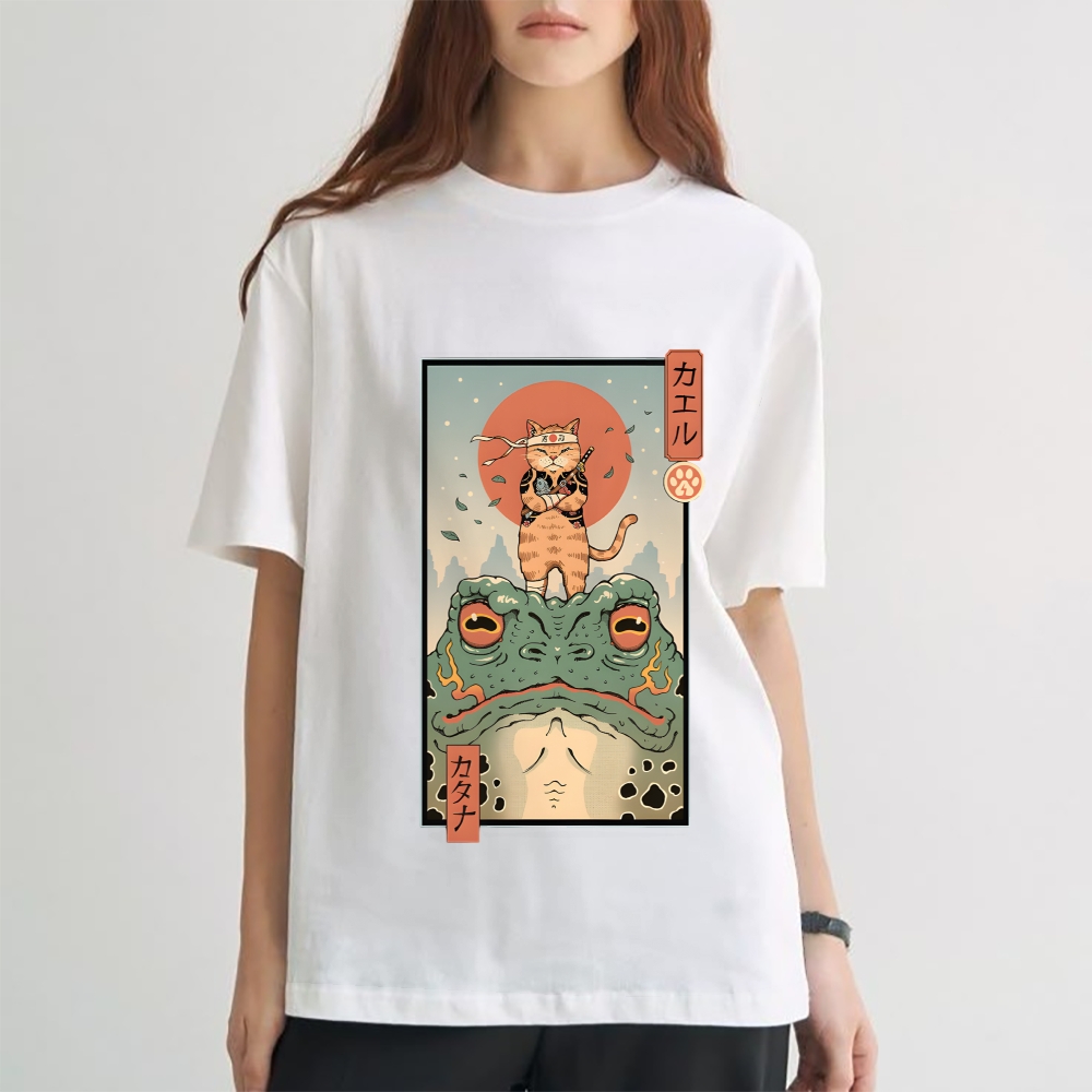 Cat Frog Japanese Style Classic Tee