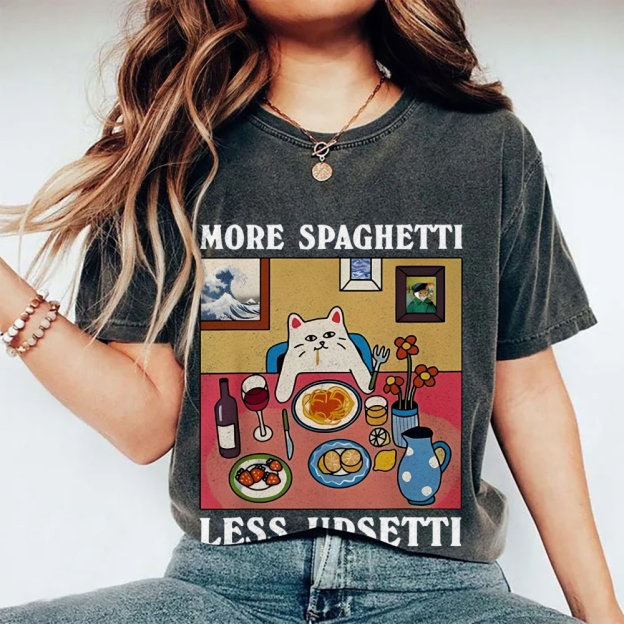 More Spaghetti Less Upsetti Washed T-Shirt