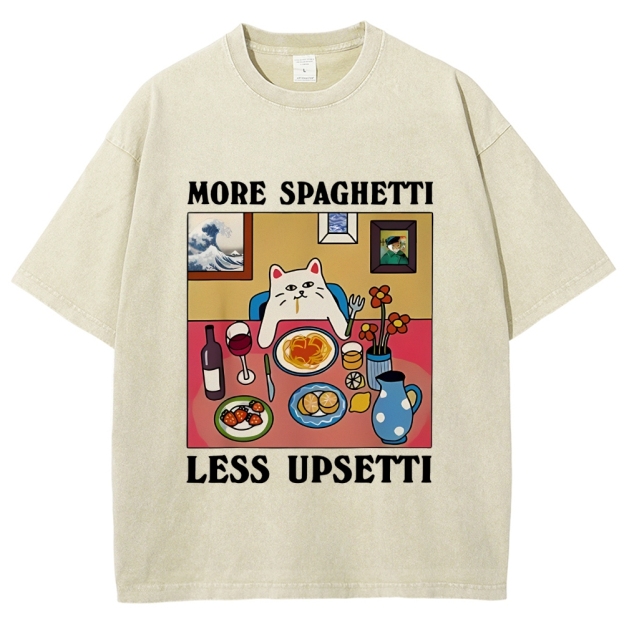 More Spaghetti Less Upsetti Washed T-Shirt