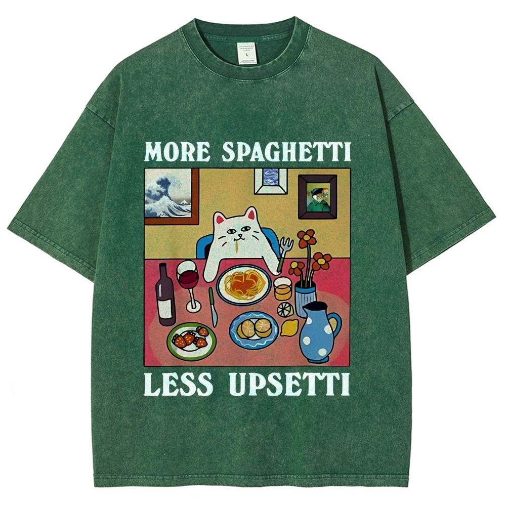 More Spaghetti Less Upsetti Washed T-Shirt