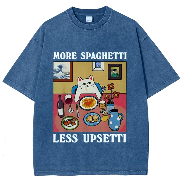 More Spaghetti Less Upsetti Washed T-Shirt