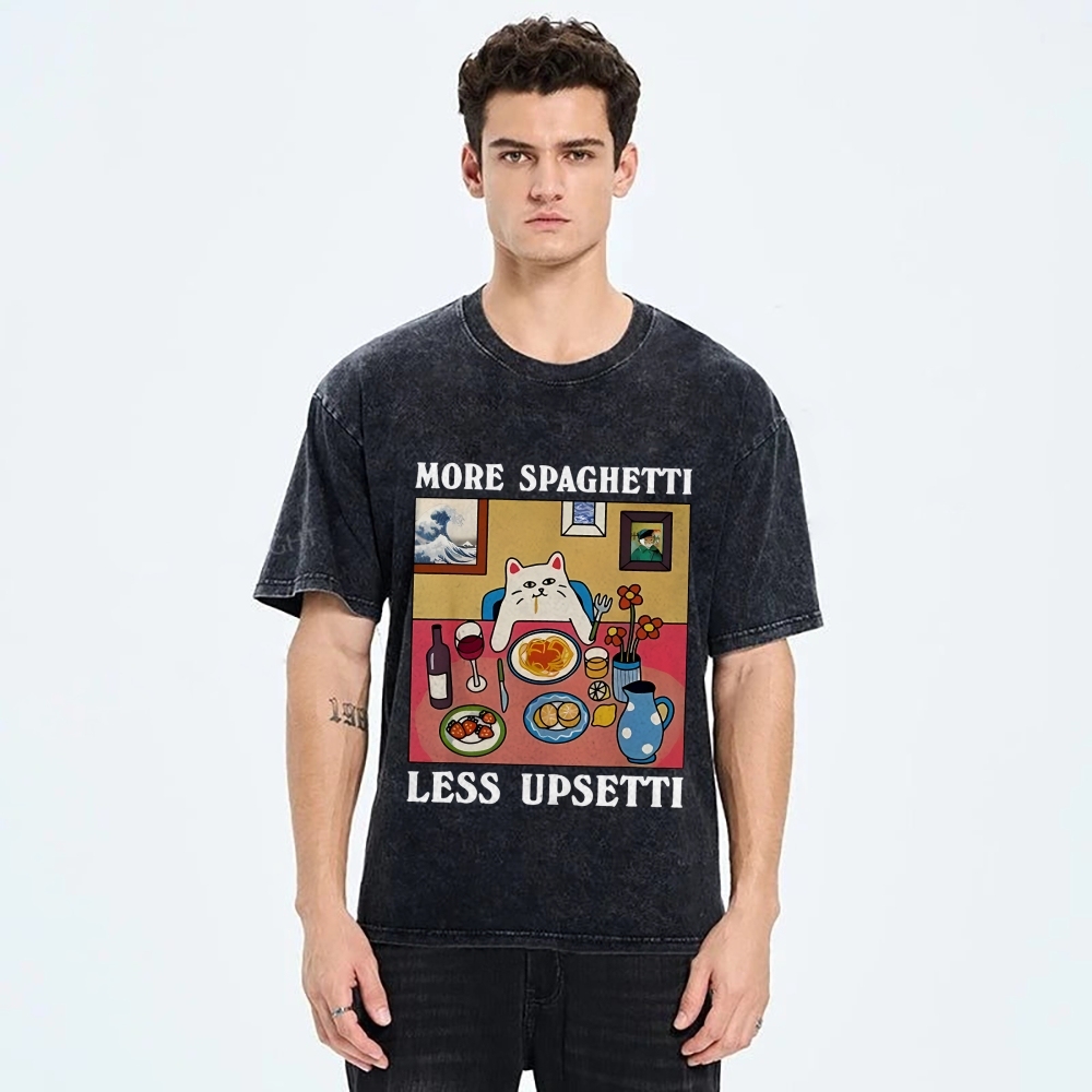 More Spaghetti Less Upsetti Washed T-Shirt