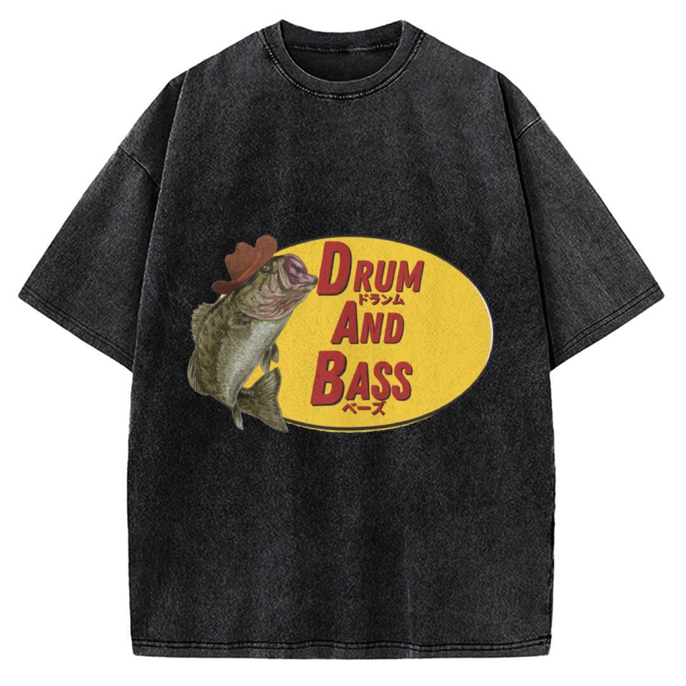 Drum And Bass Fishing Vintage Washed T-shirt