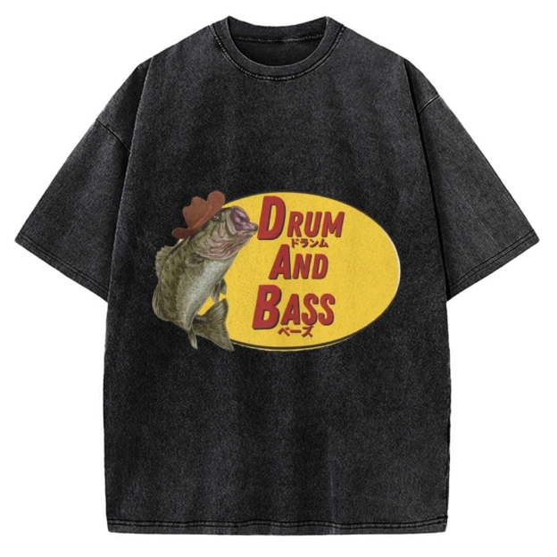 Drum And Bass Fishing Vintage Washed T-shirt