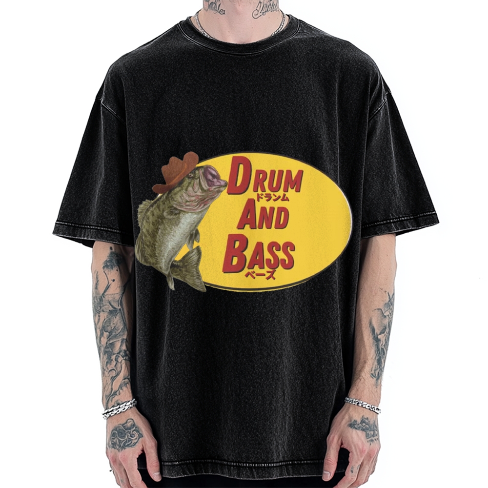 Drum And Bass Fishing Vintage Washed T-shirt