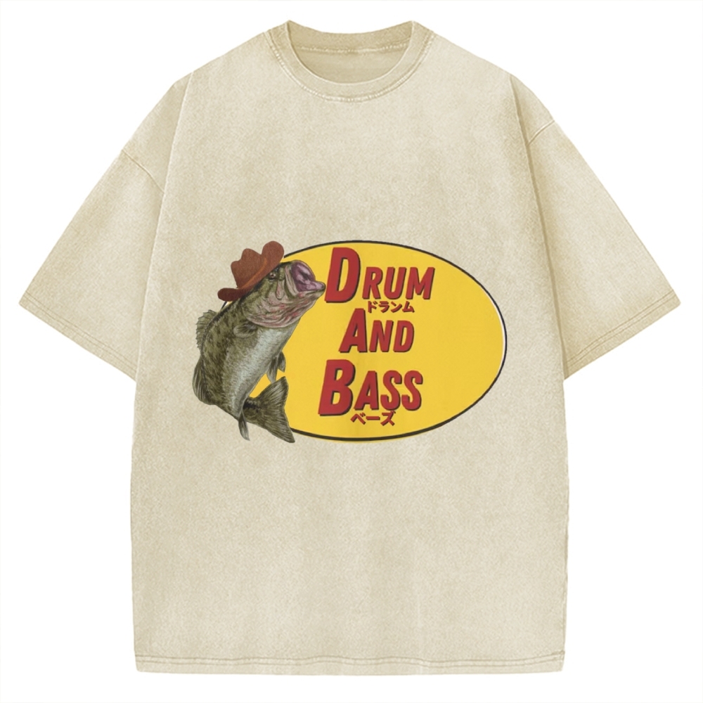 Drum And Bass Fishing Vintage Washed T-shirt
