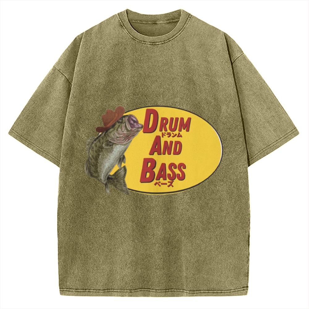 Drum And Bass Fishing Vintage Washed T-shirt