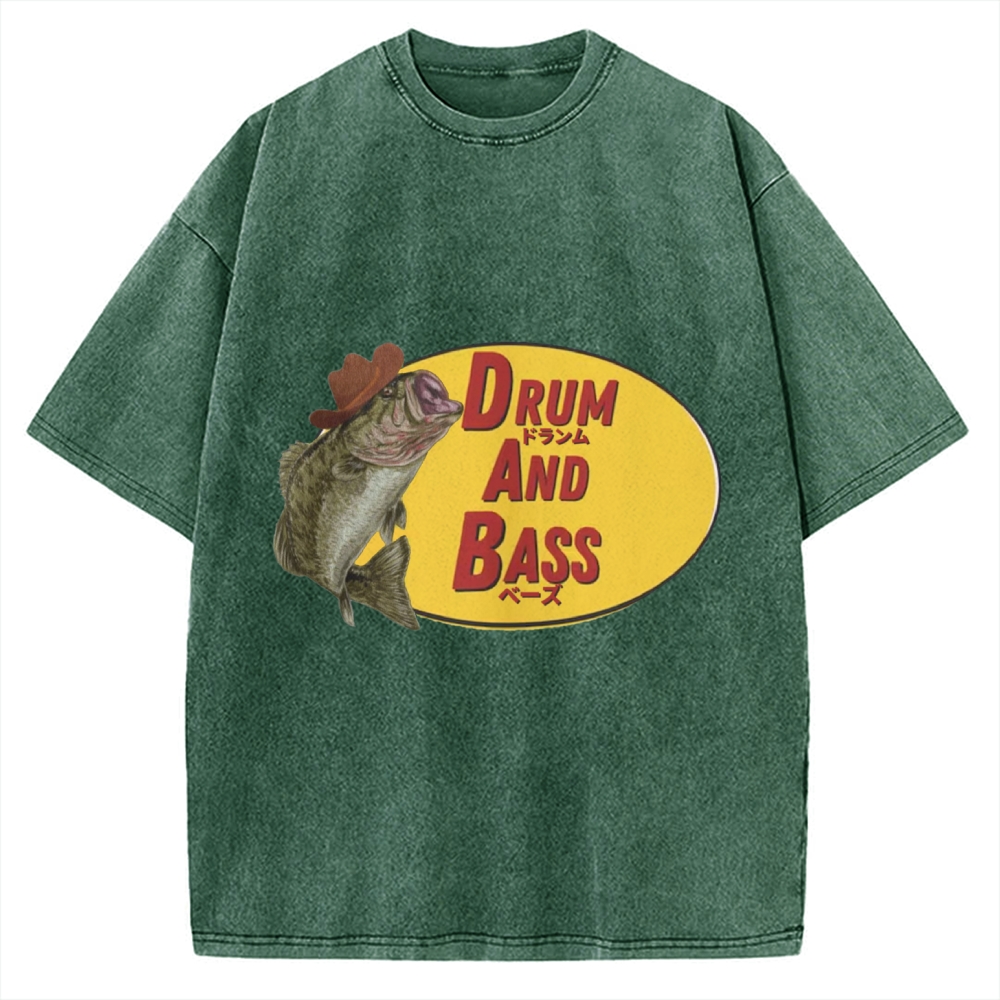 Drum And Bass Fishing Vintage Washed T-shirt